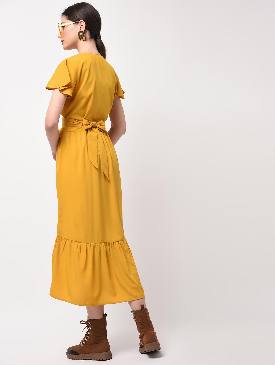 tie back ruffle detail a-line dress - 15946353 - Zoom Image - 3