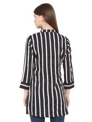 side slit striped tunic - 15947376 - Standard Image - 3