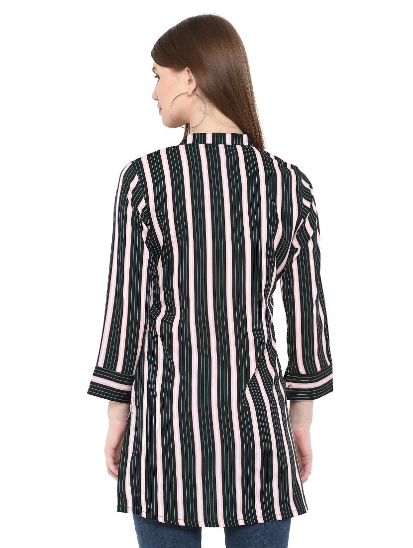 side slit striped tunic - 15947376 - Zoom Image - 3