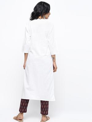 Embroidered straight kurta - 15950709 - Standard Image - 3
