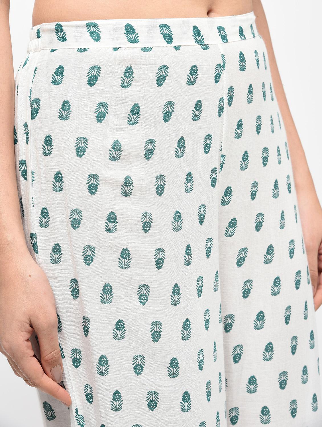 Printed straight kurta with palazzo set - 15950721 - Zoom Image - 6