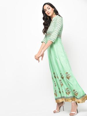 anarkali printed kurta - 15950754 - Standard Image - 3