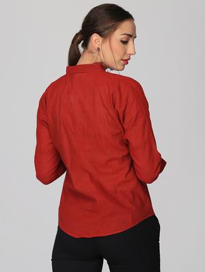 curved hem pin striped top - 15950848 - Standard Image - 3