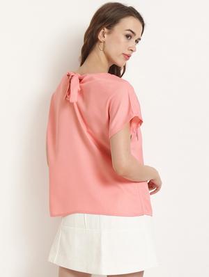 tie back embroidered top - 15951561 - Standard Image - 3