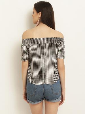 off shoulder floral embroidered top - 15951774 - Standard Image - 3