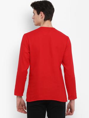 red solid short kurta - 15952906 - Standard Image - 3