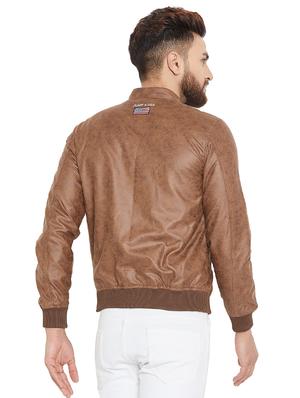 brown leather biker jacket - 15953568 - Standard Image - 3