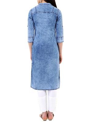 Straight checkered kurta - 15953746 - Standard Image - 3