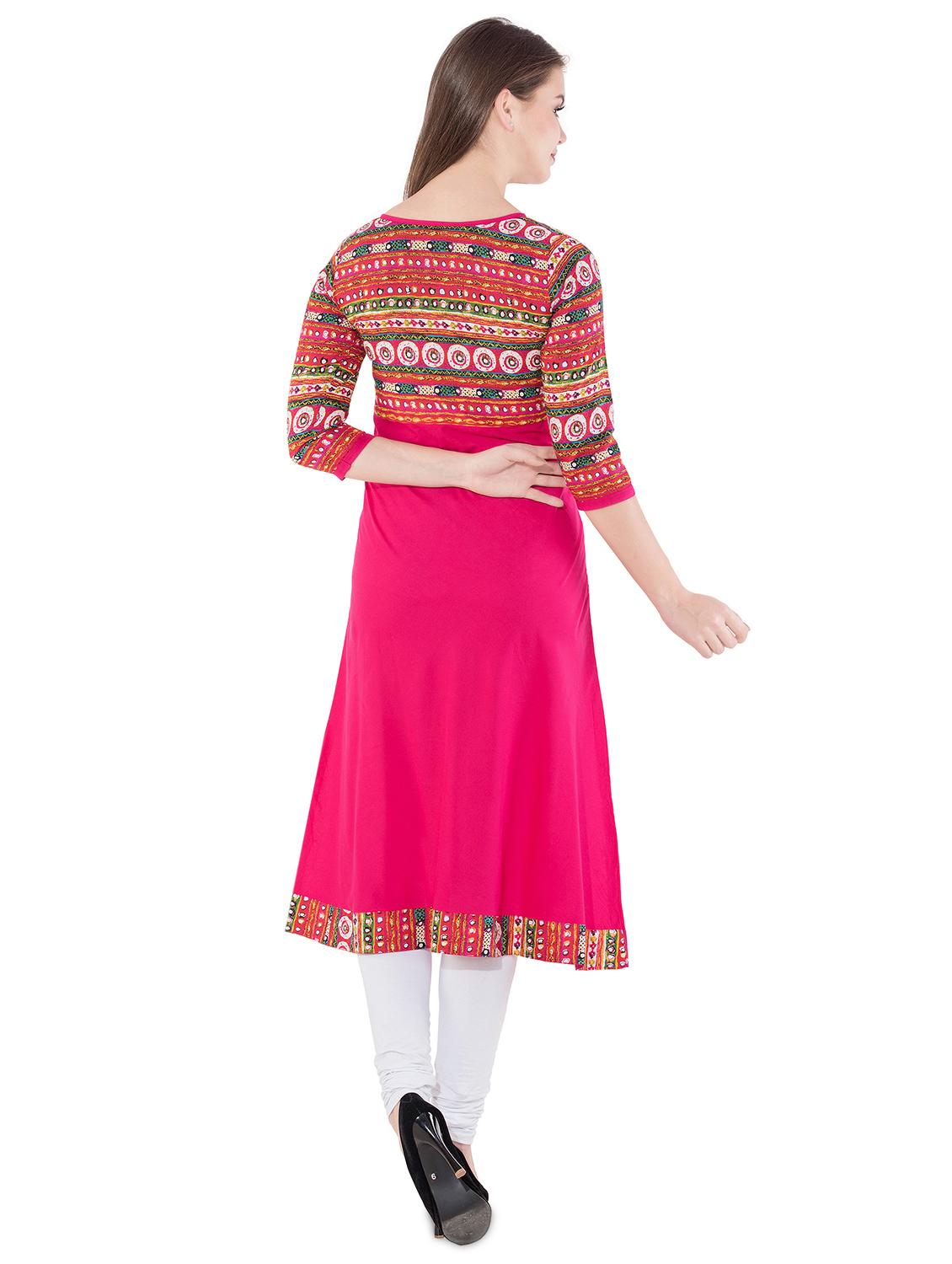printed a-line kurta - 15953920 - Zoom Image - 3