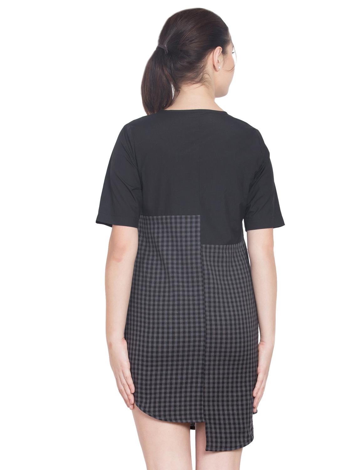 button up checkered shirt dress - 15955269 - Zoom Image - 3