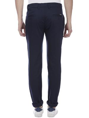 dark blue cotton blend chinos - 15955334 - Standard Image - 3