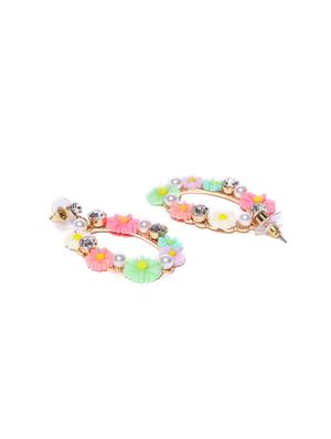 multi colored brass drop earring - 15955848 - Standard Image - 3