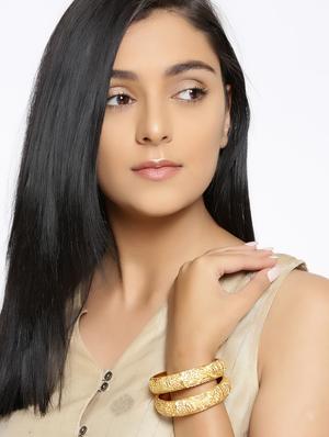 gold brass bangle - 15956187 - Standard Image - 3