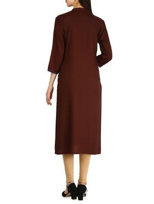 Embroidered straight kurta - 15958617 - Standard Image - 3