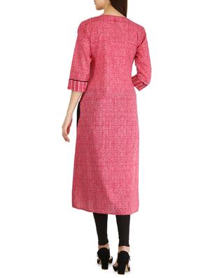 Pintucks straight kurta - 15958627 - Standard Image - 3