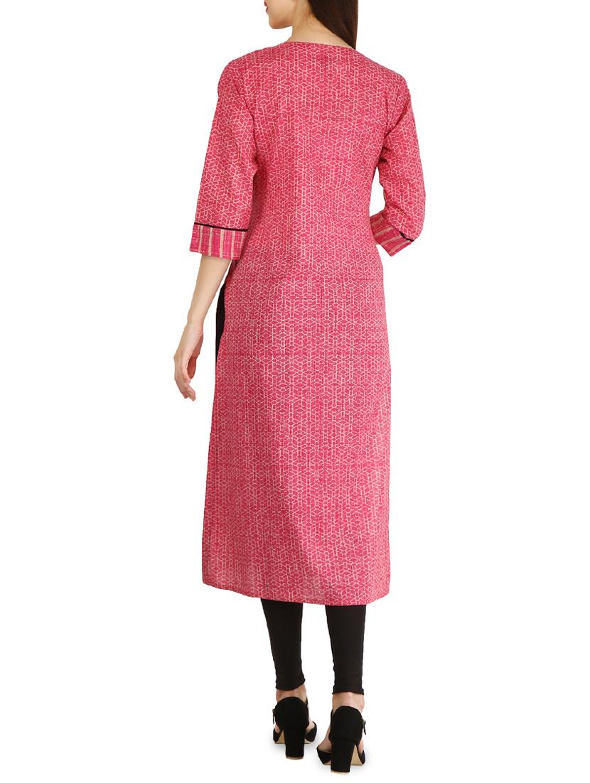 Pintucks straight kurta - 15958627 - Zoom Image - 3