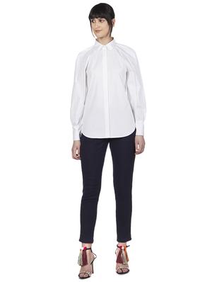 lace detail bishop sleeved shirt - 15958770 - Standard Image - 3