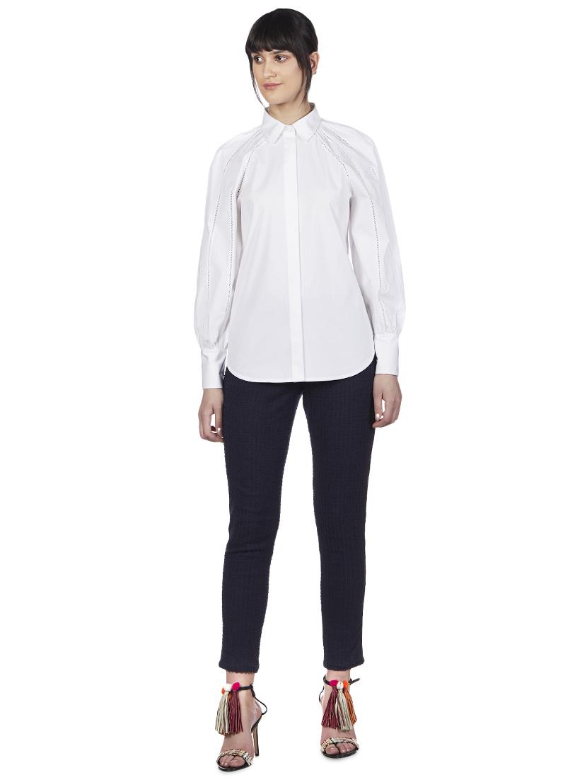 lace detail bishop sleeved shirt - 15958770 - Zoom Image - 3