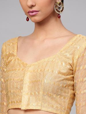 zari plain saree with blouse - 15958961 - Standard Image - 3