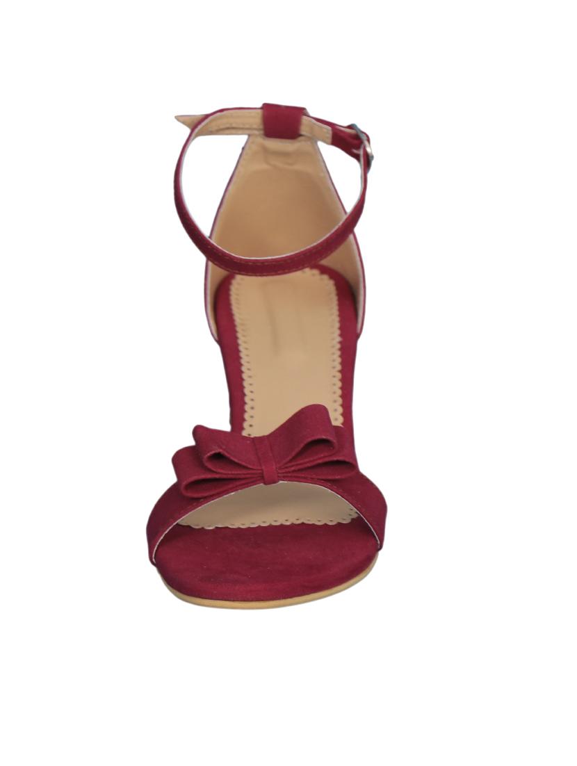 maroon ankle strap sandals - 15959354 - Zoom Image - 3