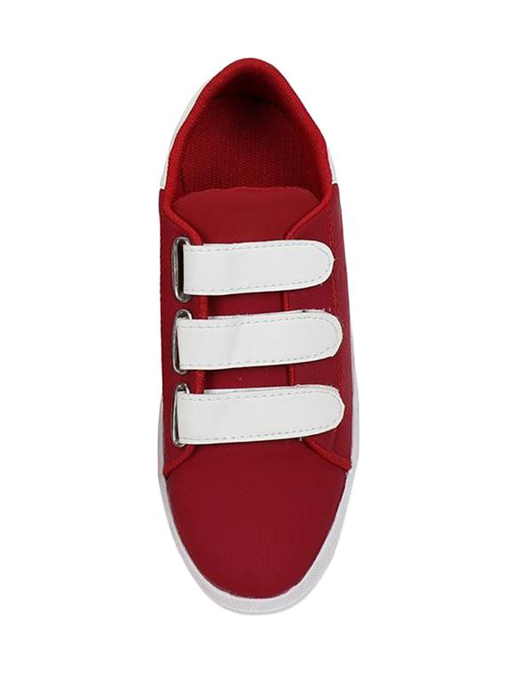 red leatherette slip on sneakers - 15962383 - Zoom Image - 3