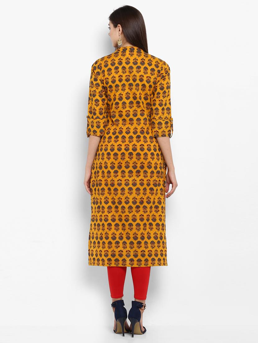 printed straight kurta - 15966649 - Zoom Image - 3