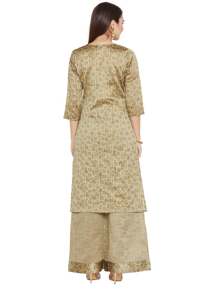 gota patti self-design kurta with palazzo set - 15967121 - Zoom Image - 3