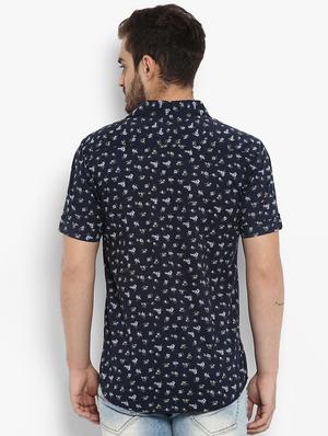 blue floral printed casual shirt - 15968499 - Standard Image - 3