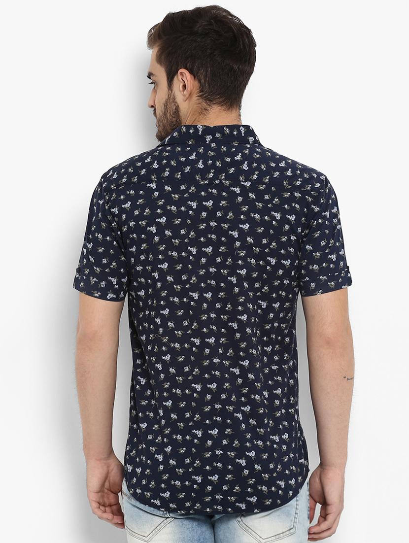 blue floral printed casual shirt - 15968499 - Zoom Image - 3