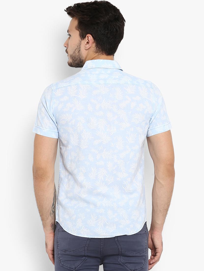 blue printed casual shirt - 15968504 - Zoom Image - 3