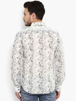 beige printed casual shirt - 15968506 - Standard Image - 3