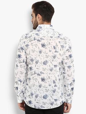 white floral printed casual shirt - 15968516 - Standard Image - 3