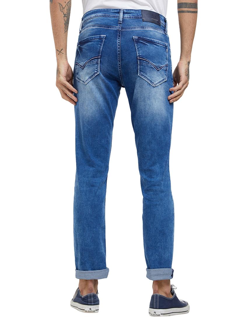 blue cotton washed jeans - 15969331 - Zoom Image - 3