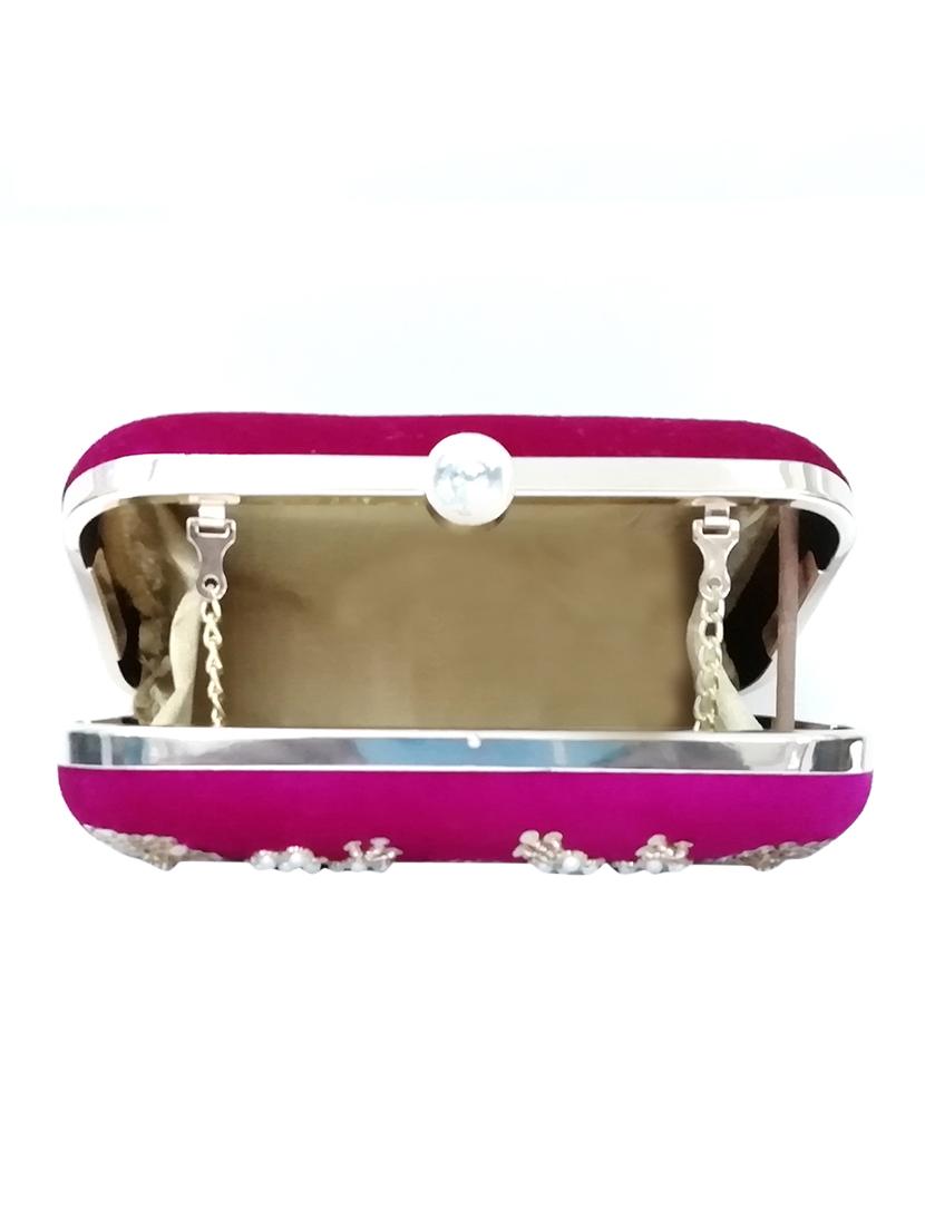 pink velvet box clutch - 15969451 - Zoom Image - 3