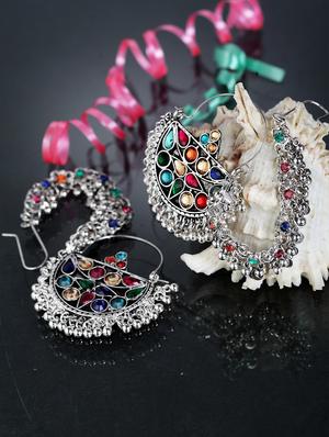 multi colored chandballi earring - 15970290 - Standard Image - 3