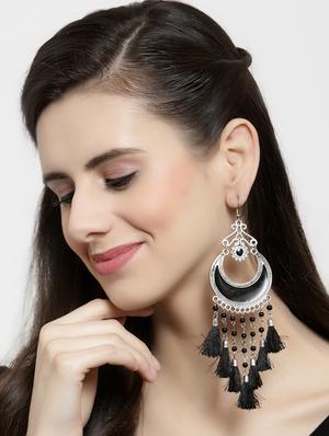black brass chandballi earring - 15970408 - Standard Image - 3