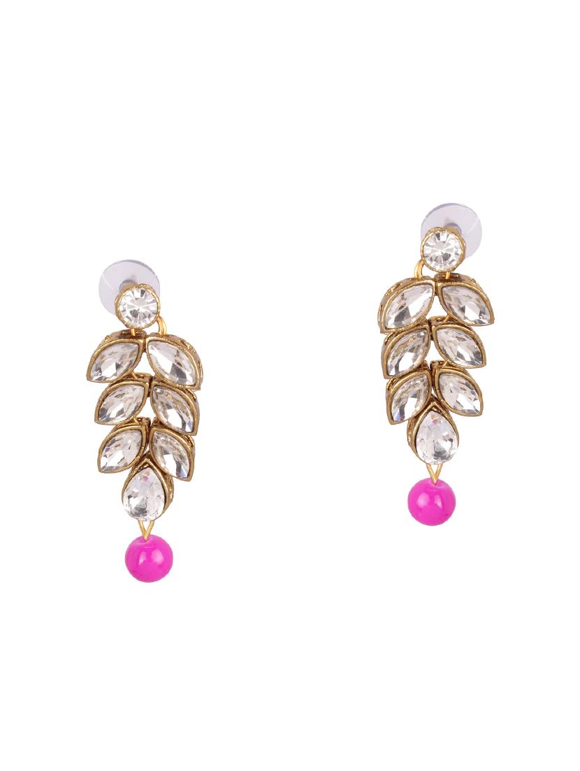 pink brass long necklace - 15970529 - Zoom Image - 3