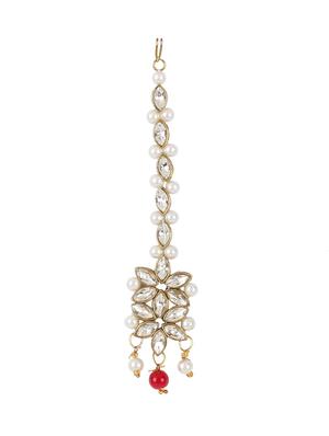 gold brass long necklace - 15970563 - Standard Image - 3