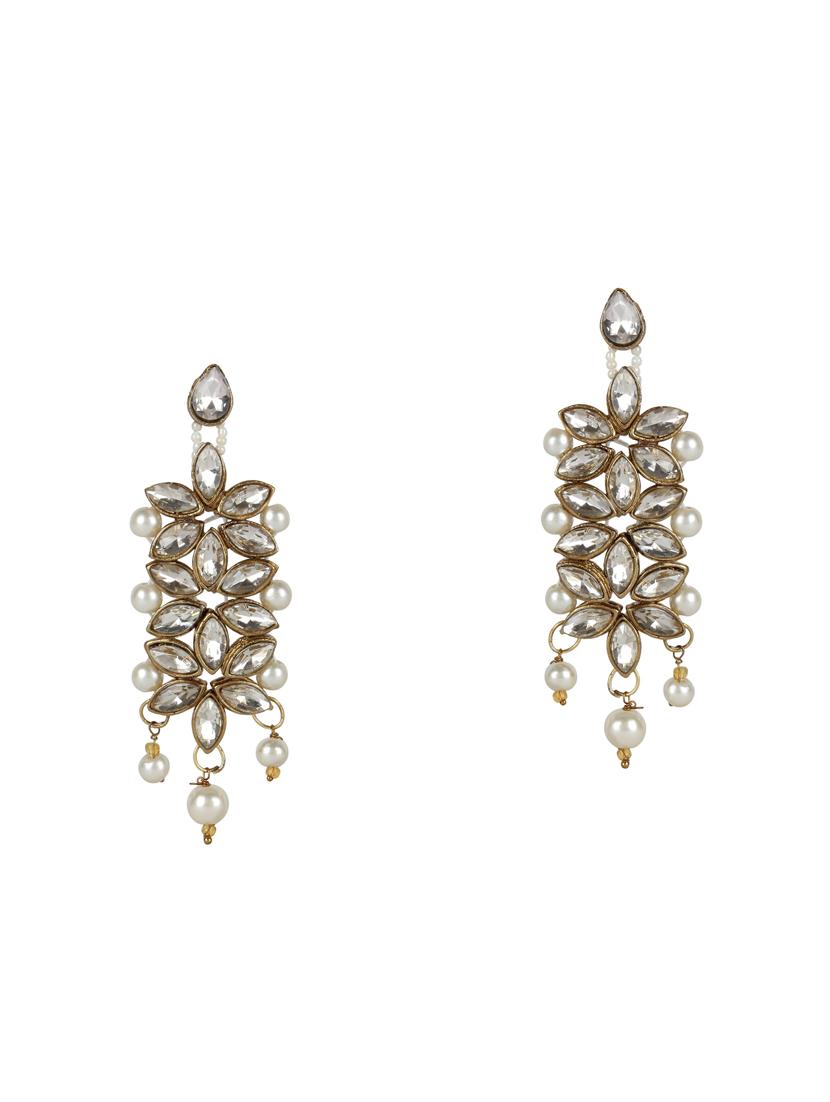 white brass long necklace - 15970567 - Zoom Image - 3