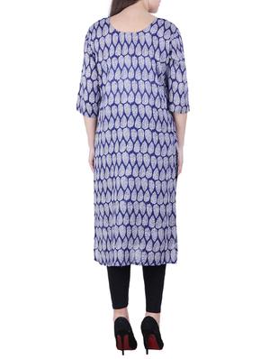 straight printed kurta with tassels - 15971952 - Standard Image - 3