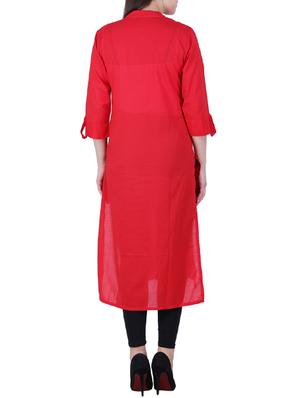 straight solid kurta - 15971955 - Standard Image - 3