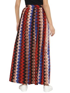 high rise chevron pleated skirt - 15972482 - Standard Image - 3