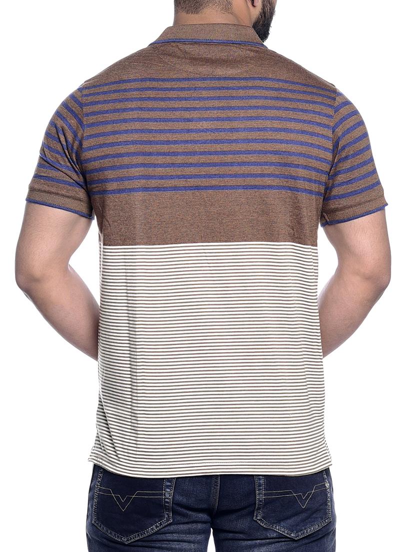 brown striped pocket tshirt - 15972717 - Zoom Image - 3