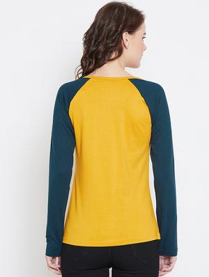 color block raglan sleeved tee - 15972735 - Standard Image - 3