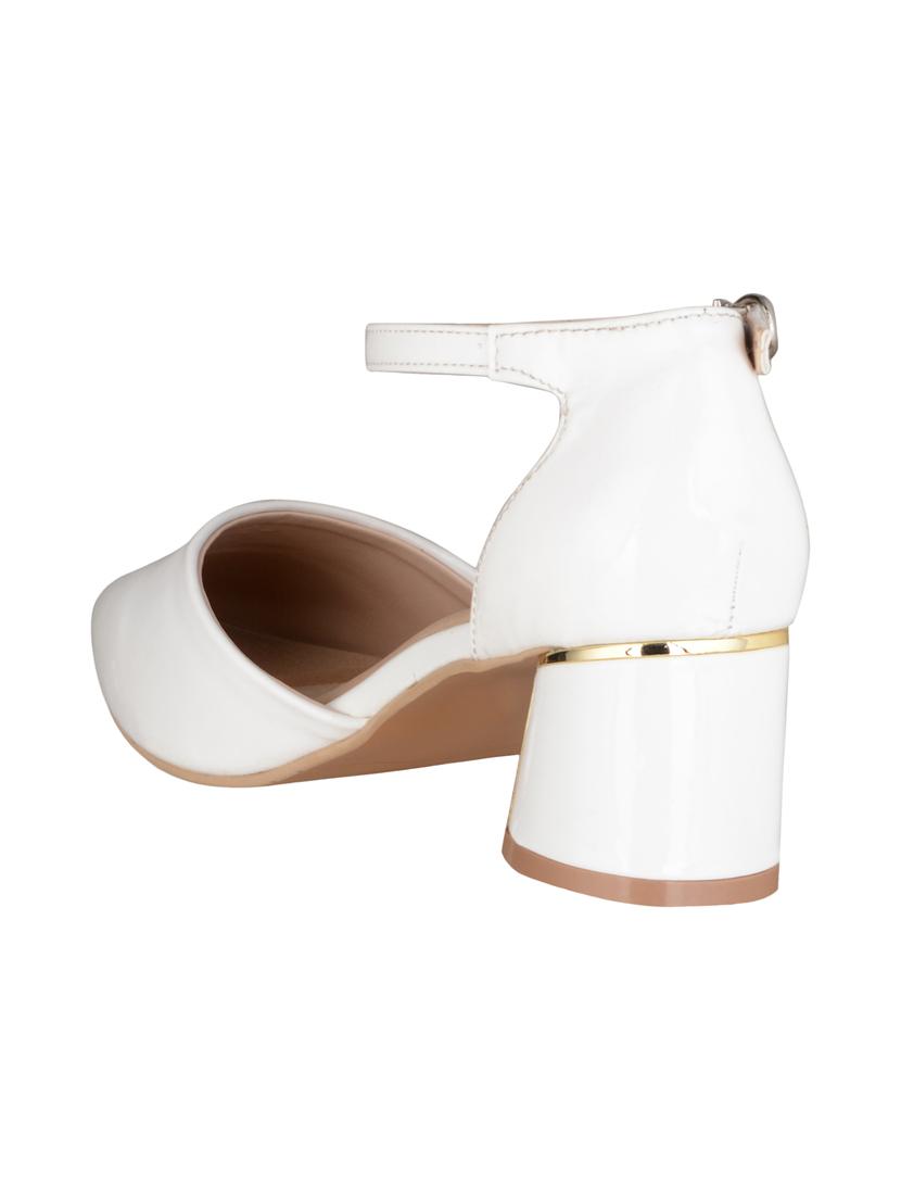 white patent leather ankle strap sandals - 15973362 - Zoom Image - 3