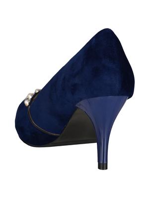 navy slip on pumps - 15973404 - Standard Image - 3