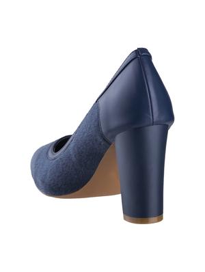 navy slip on pumps - 15973438 - Standard Image - 3