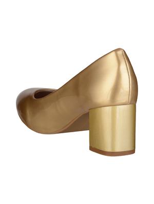 gold slip on pumps - 15973461 - Standard Image - 3