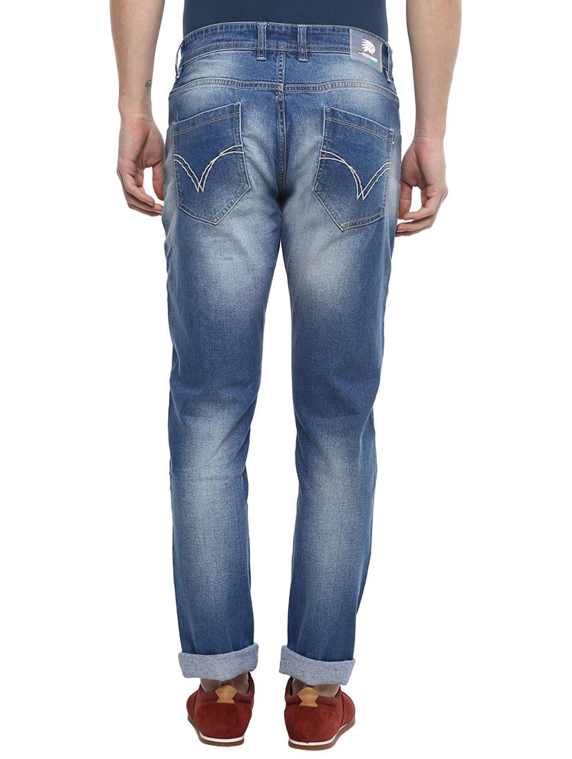 blue cotton washed jeans - 15974104 - Zoom Image - 3