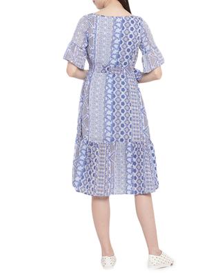 tie up waist a-line dress - 15974717 - Standard Image - 3